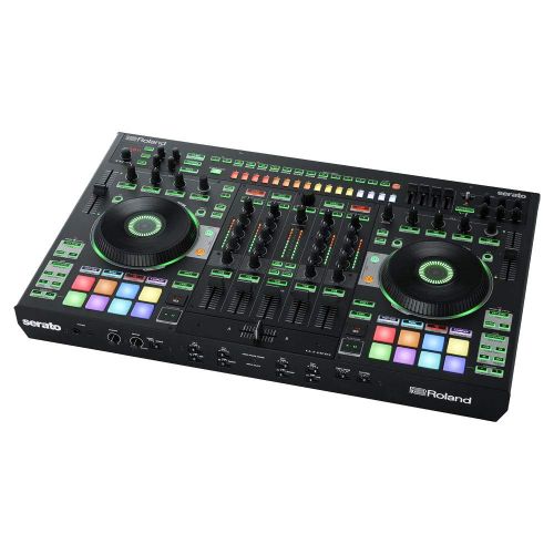 롤랜드 Roland DJ-808 4-Channel DJ Controller for Serato DJ Includes Free Wireless Earbuds - Stereo Bluetooth In-ear Earphones