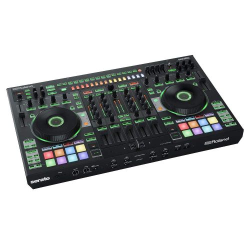 롤랜드 Roland DJ-808 4-Channel DJ Controller for Serato DJ Includes Free Wireless Earbuds - Stereo Bluetooth In-ear Earphones