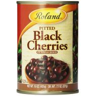 Roland Pitted Black Cherries in Apple Juice, 15-Ounce Cans, 12 Count