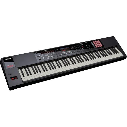  Roland PK 88-key Weighted-action Music Workstation FA-08 + ISK HP2000 Headphone + DPB-500CBD Duet Piano Bench with Storage wFree 3.5mm AUX Cable & Magnet Car Mount