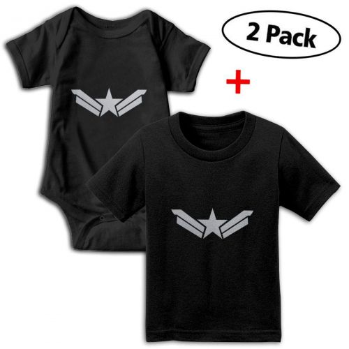  RolandraceCaptain Symbol Newborn Baby Boy Girl Clothes Short Sleeve Romper with T-Shirt 2Pcs Clothes Outfits Set