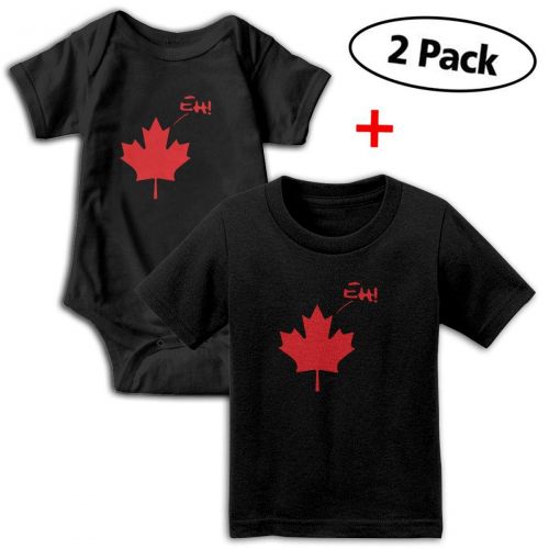  RolandraceCanada Eh Funny Canadian Pride Infant Baby Short Sleeve Bodysuit and Tee 100% Cotton