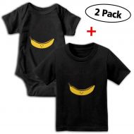 RolandraceSmile Banana Newborn Infant Baby Boys Girls Print Romper with T Shirt Tops Outfits