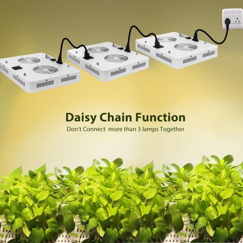  [아마존 핫딜]  [아마존핫딜]LED Grow Light, Roleadro 3500k Sunlike Plant Light 1500W Full Spectrum Dual-Chip with ON/Off Switch and Daisy Chain for Indoor Plants for Seedling, Succulents，Micro Greens, Clones,