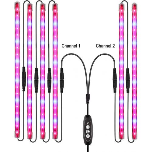  [아마존 핫딜] [아마존핫딜]Roleadro 6 Pack LED Grow Light with Timer, 60W T5 Plants Lights for Indoor Plants Grow Lights Strip Grow Lamp Bar 4 Levels Brightness Dimmable for Greenhouse Gardening Hydroponics