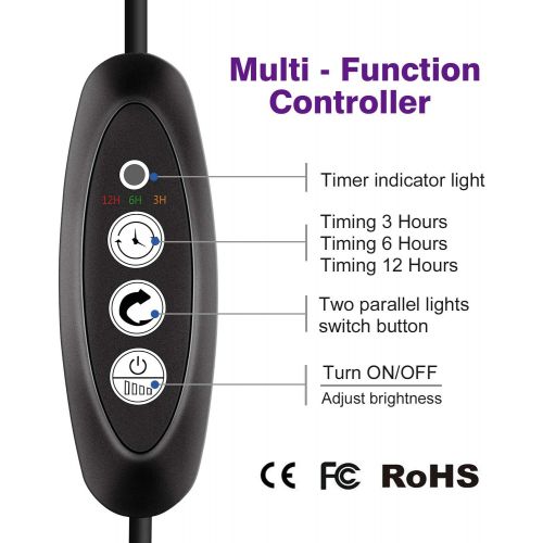  [아마존 핫딜] [아마존핫딜]Roleadro 6 Pack LED Grow Light with Timer, 60W T5 Plants Lights for Indoor Plants Grow Lights Strip Grow Lamp Bar 4 Levels Brightness Dimmable for Greenhouse Gardening Hydroponics