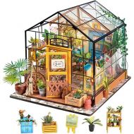 Rolife DIY Dollhouse Room Kit-Handmade Diorama Home Decoration-Miniature Model to Build-Christmas Birthday Gifts for Boys Girls Women Friends (Cathy's Flower Green House)