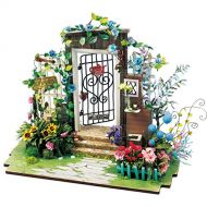 Rolife Dollhouse DIY Craft House Kit-Small Sized Miniature with Accessories and LED-Wooden Model Building Set-Christmas Birthday Gifts for Boys Girls Women Friends(Garden Entrance)