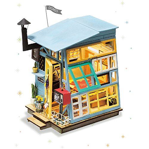  Rolife Miniature Dollhouse-DIY Wooden House Kit-3D House Puzzle Model-Creative Room Decorations with Furniture and LED-Best Birthday and Valentines Day Gift