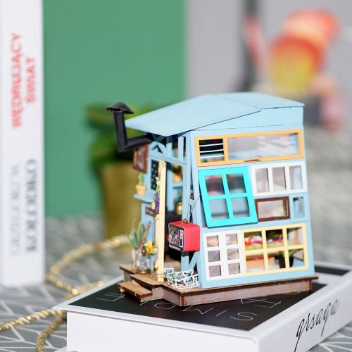  Rolife Miniature Dollhouse-DIY Wooden House Kit-3D House Puzzle Model-Creative Room Decorations with Furniture and LED-Best Birthday and Valentines Day Gift