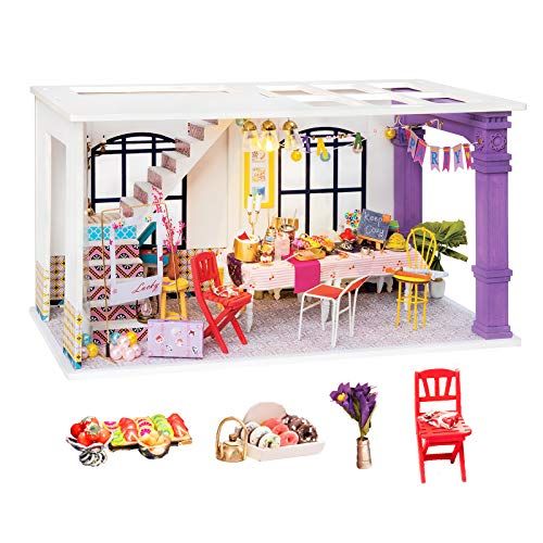  Rolife DIY Miniature Dollhouse Kit 1/24 Scale House Diorama Creative Gifts for Girl Teens/Adults(Party Time)