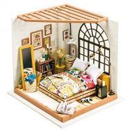 Rolife Dollhouse DIY Miniature Kits with Furniture 1/24 Scale Bedroom Model Gifts for Teens/Grown-ups (Alices Dreamy Bedroom)