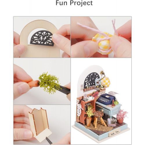  Rolife DIY Miniature Dollhouse Craft Kit for Adults and Teens to Build Birthday Gift for Friends and Family (Study)