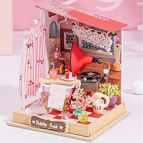  Rolife DIY Miniature Furniture Dollhouse Kit Bathroom Set(DS018/Babble Bath)