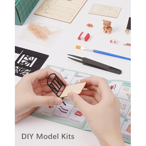  Rolife DIY Miniature Dollhouse Craft Kit for Adults and Teens to Build (Bedroom)