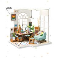 Rolife Miniature Dollhouse-DIY Wooden House Kit-3D House Puzzle Model-Creative Room Decorations with Furniture and LED-Best Birthday