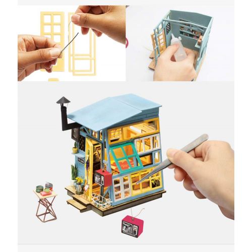  Rolife Dollhouse with Furniture Wooden Miniature House Kit DIY Doras Loft