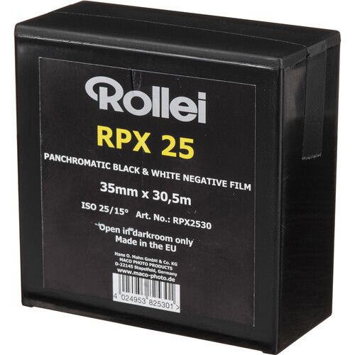  Rollei RPX 25 Black and White Negative Film (35mm Roll Film, 100')