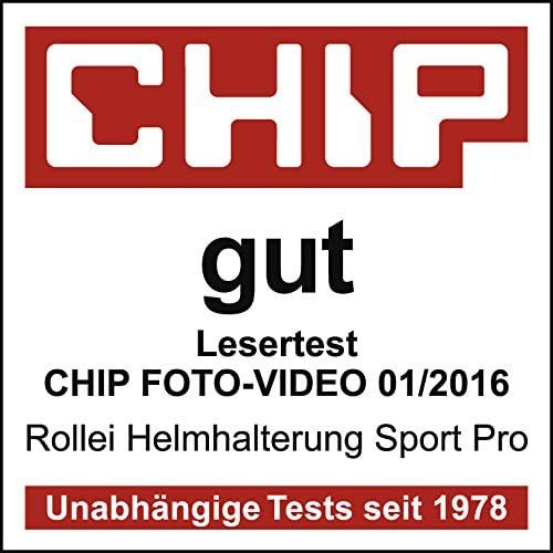  Rollei Actioncam Helmhalterung Sport Pro - fuer Rollei Actioncams und GoPro - zur sicheren Montage an Sport- und Skaterhelmen