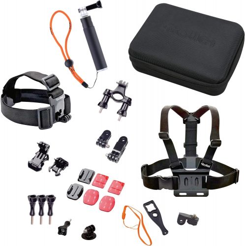  Rollei Actioncam Zubehoer Set Outdoor I 23-teiliges Set I Ideal zum Klettern, Wandern und andere Outdoor-Aktivitaten I Fuer Rollei Actioncams und GoPro