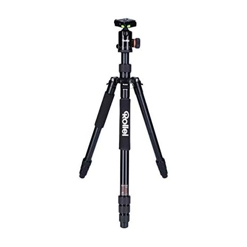  [아마존베스트]Rollei C5i compact lightweight all-round photo tripod made of aluminium with ball head and tripod bag, can be used as tripod, mini tripod, macro tripod and monopod, Arca Swiss comp