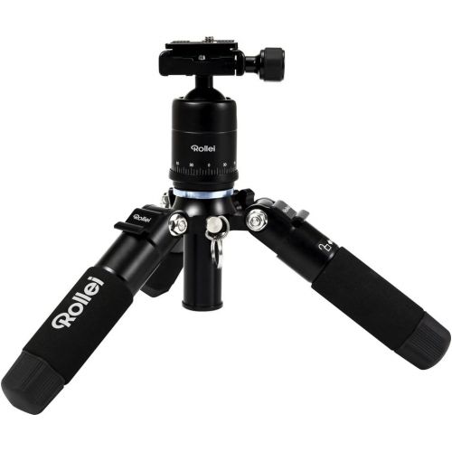  [아마존베스트]Rollei Compact Traveler Mini M1 (former M5 Mini) - Compact Table Top Tripod - Max. Load 8 kg - incl. Ball Head and Quick Release Plate