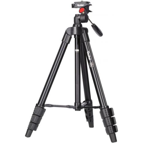  Rollei Compact Traveler Star S1 (DIGI 3400) - Compact Tripod, Height 125 cm, with Ball Head, Aluminium - Black