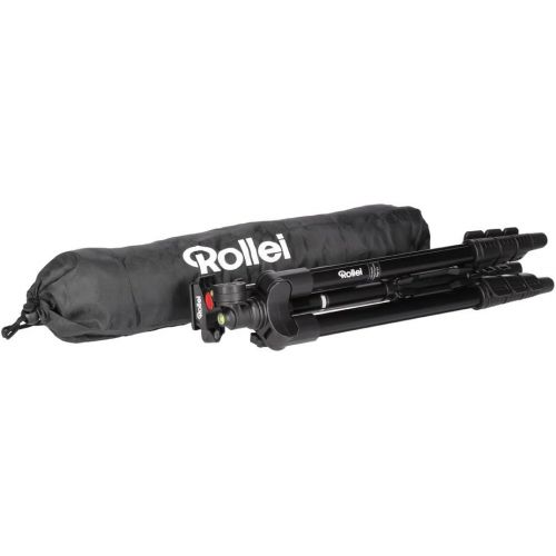  Rollei Compact Traveler Star S1 (DIGI 3400) - Compact Tripod, Height 125 cm, with Ball Head, Aluminium - Black