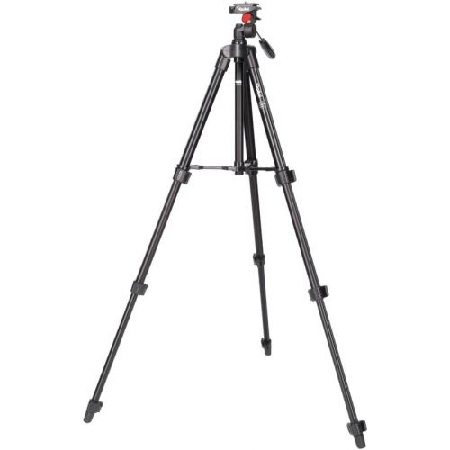  Rollei Compact Traveler Star S1 (DIGI 3400) - Compact Tripod, Height 125 cm, with Ball Head, Aluminium - Black