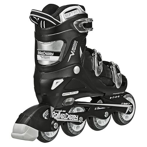  Roller Derby Vtech/Cobra Inline Skates with Adjustable Sizing for Kids, Teens, and Adults