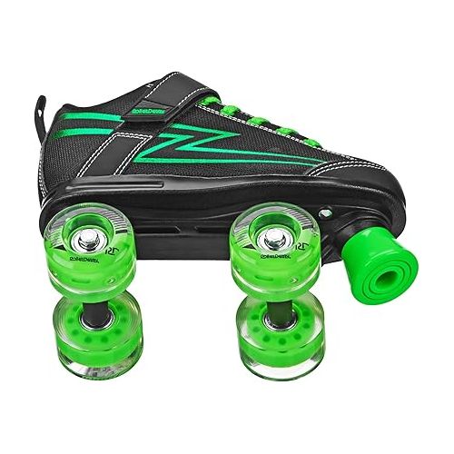 Roller Derby Blazer Boy's Lighted Wheel Roller Skate Black/Green