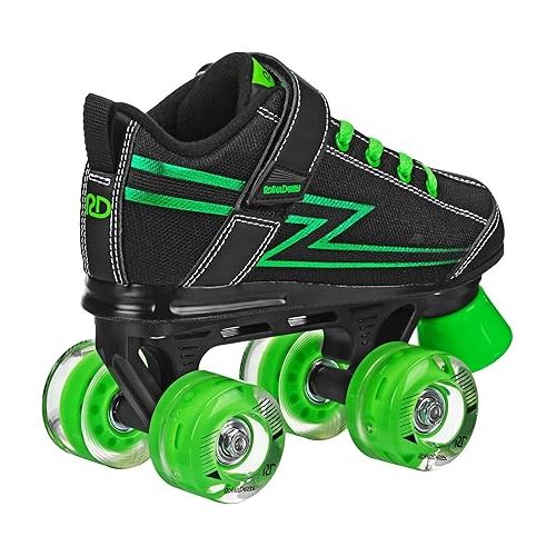  Roller Derby Blazer Boy's Lighted Wheel Roller Skate Black/Green