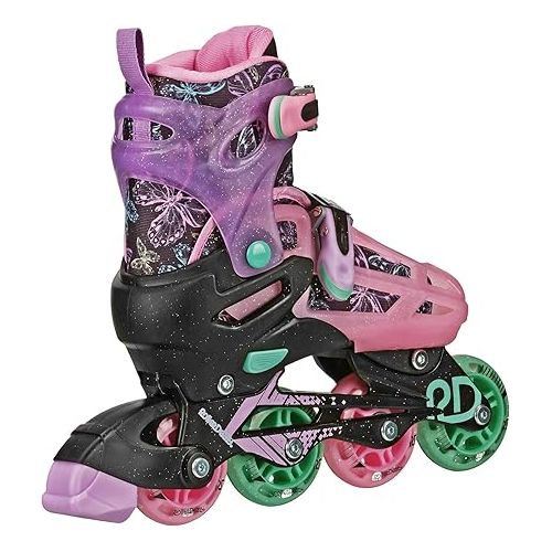  Roller Derby Falcon 2-in-1 Combo Quad and Inline Skates for Kids, Adjustable Sizing