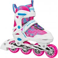 Roller Derby Girls ION 7.2 Adjustable Inline Skates White/Hot Pink/Turquoise
