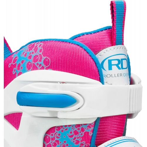  Roller Derby Girls ION 7.2 Adjustable Inline Skates White/Hot Pink/Turquoise