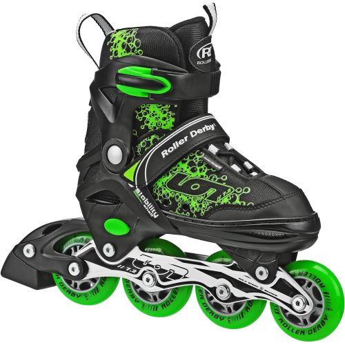  Roller Derby ION 7.2 Inline Skates with Aluminum Frames and Adjustable Sizing for Growing feet