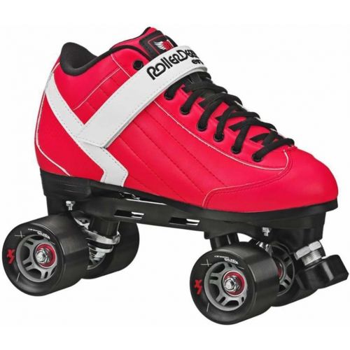  Roller Derby Elite Stomp Factor 5 Black Quad Skates Color Pink Size 4