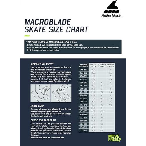 롤러블레이드 Rollerblade Macroblade 90 Men's Adult Fitness Inline Skate, Orion Blue/Spicy Orange, Performance Inline Skates