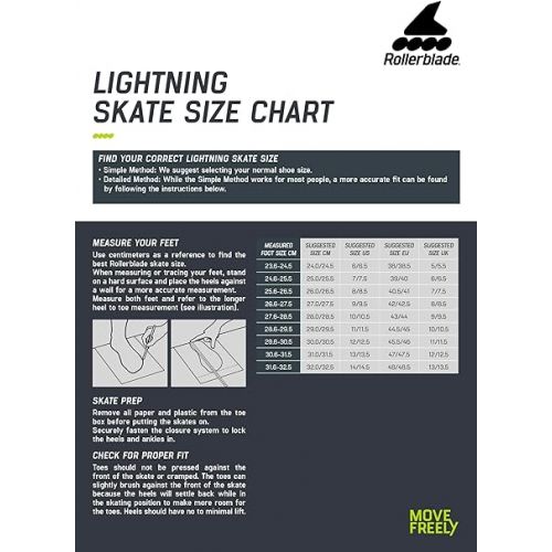 롤러블레이드 Rollerblade Lightning Men's Urban Inline Skate, Black and Lime