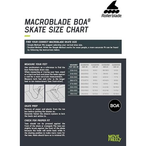 롤러블레이드 Rollerblade Macroblade 84 BOA Women's, Adult Fitness Inline Skate, Black & Powder Blue, Performance Inline Skates