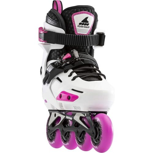 롤러블레이드 Rollerblade Apex Adjustable Fitness Inline Skate, White/Pink, Junior, Urban Performance Inline Skates