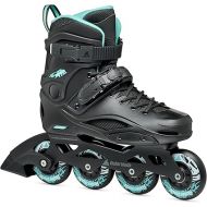 Rollerblade RB 80 Women's Urban Inline Skate, Black and Light Blue