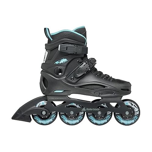 롤러블레이드 Rollerblade RB 80 Women's Urban Inline Skate, Black and Light Blue