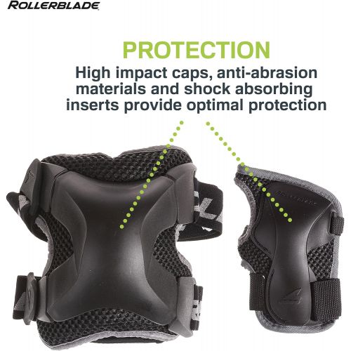 롤러블레이드 Rollerblade X-Gear Adult Wristguard Protective Gear, Inline Skating, Unisex, Black