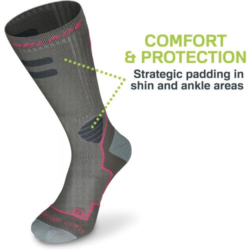 롤러블레이드 Rollerblade High Performance Womens Socks, Inline Skating, Multi Sport, Dark Grey and Pink