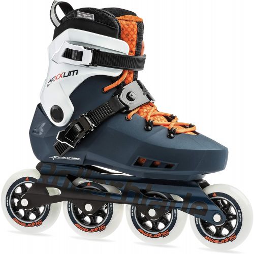 롤러블레이드 Rollerblade Maxxum Edge 90 Mens Adult Fitness Inline Skate, Sapphire and Orange, Premium Inline Skates