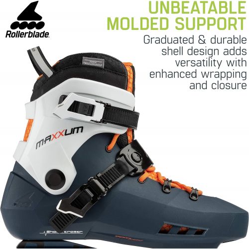 롤러블레이드 Rollerblade Maxxum Edge 90 Mens Adult Fitness Inline Skate, Sapphire and Orange, Premium Inline Skates