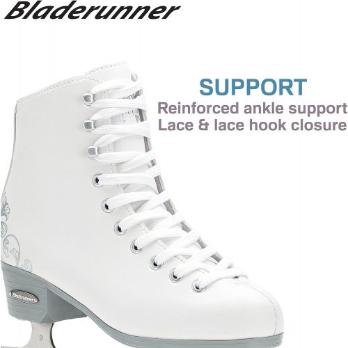 롤러블레이드 Rollerblade Bladerunner Ice Allure Girls Figure Skate, White, Ice Skates