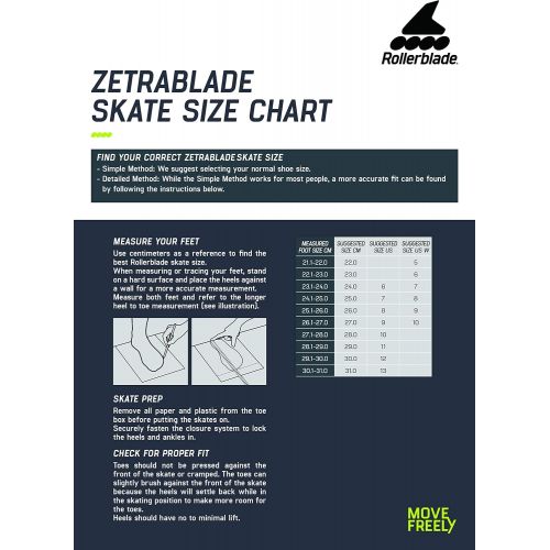 롤러블레이드 Rollerblade Zetrablade Mens Adult Fitness Inline Skate, Black and Silver, Performance Inline Skates