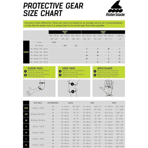 롤러블레이드 Rollerblade Skate Gear 3 Pack Protective Gear, Knee Pads, Elbow Pads and Wrist Guards, Inline Skating, Multi Sport Protection, Unisex, Black